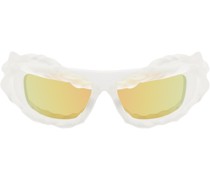 SSENSE Exclusive White Twisted Sunglasses