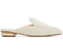 White Wool Beya Mules