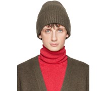 Khaki Ribbed Beanie