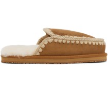 Tan Stitch Slippers