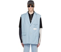 Blue Sleeveless Blazer