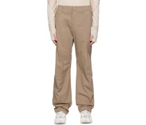 Taupe Darted Trousers