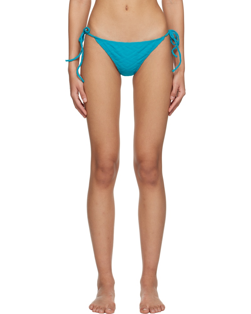 Versace Damen Blue 'La Greca' Bikini Bottoms Versace Damen Blue 'La Greca' Bikini Bottoms