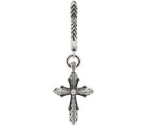 Silver Gothic Cross Single Earring