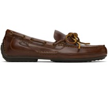 Tan Roberts Leather Driver Loafers
