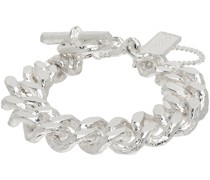 Silver Spliced Link Bracelet