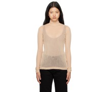 Beige Raschel Turtleneck