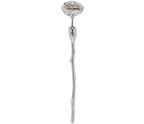 Silver Rose Single Earring