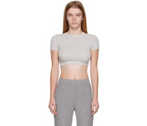 Gray Cropped T-Shirt
