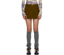 Khaki Belted Miniskirt