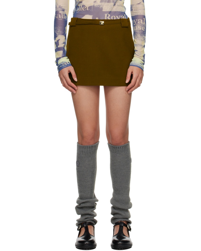 TheOpen Product Damen Khaki Belted Miniskirt