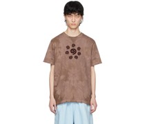 Brown Flocked Spiral T-Shirt
