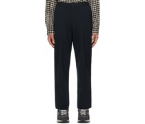 Navy Wide Easy Trousers