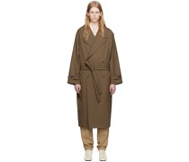Brown Double-Breasted Trench Coat