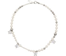 White & Silver Perla Necklace