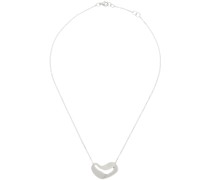 Silver Small Sculpted Heart Pendant Necklace