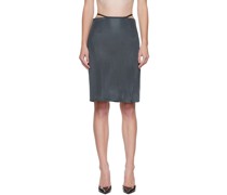 Gray Belted Miniskirt