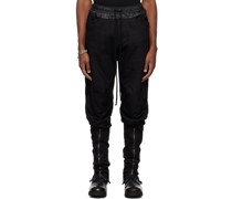 Black Paneled Sweatpants