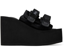 Black Suicoke Edition Moto Heeled Sandals