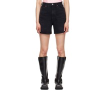 Black Stella Denim Shorts