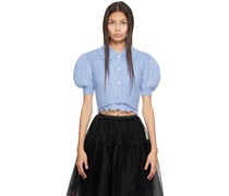 Blue Pointelle Cardigan