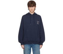 Navy 'Le Hoodie Slogan À Fleurs' Hoodie