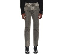 Gray Straight Cut Jeans