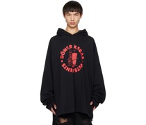 Black Printed Hoodie