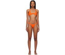 SSENSE Exclusive Orange Heart Bikini