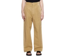 Beige Cinch Trousers