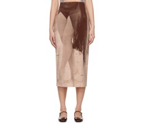 SSENSE Exclusive Brown Seã'Orita Midi Skirt