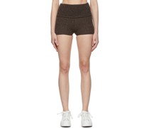 Brown Heavy Knit Shorts