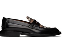 Black Croftwood Penny Loafers