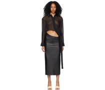 Black Connected Shirt-To-Skirt Dress
