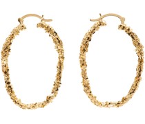 Gold VC039 Large Closed Hoop Earrings