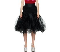 Black Elayne Midi Skirt