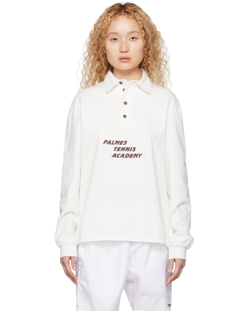 Palmes Damen Off-White 'Academy' Rugby Polo