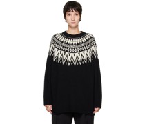 Black Jacquard Sweater