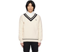 Off-White Striped Trim Sweater