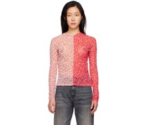 Red Split Long Sleeve T-Shirt