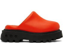 Red Grip Bubble Clogs