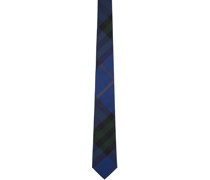 Blue Check Silk Tie