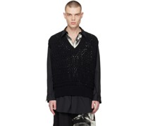 Black V-Neck Vest