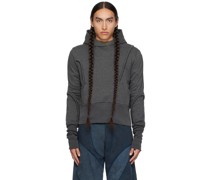 Gray Piping Hoodie