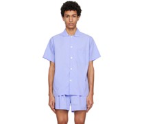 Blue Oversized Pyjama Shirt