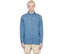 Blue Button-Down Denim Shirt