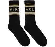 Black & Off-White 1990s Logo Socks