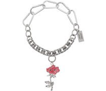 Silver Rose Necklace