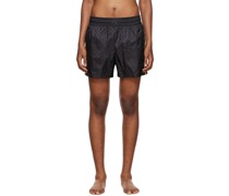 Black Jacquard GG Swim Shorts