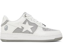 White & Gray STA #6 Sneakers